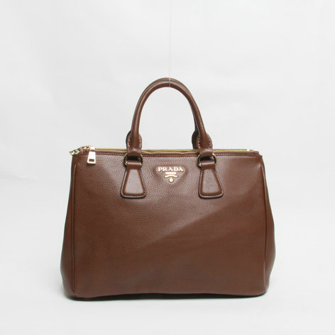 2014 Prada original grained calf tote bag BN2420 brown